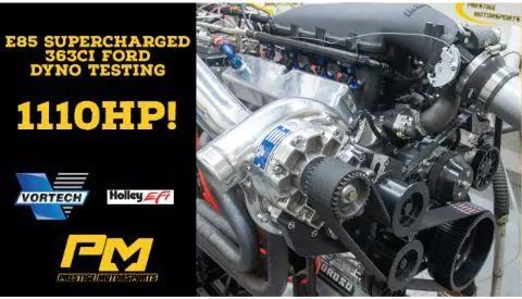 1100+HP Vortech Supercharged E85 363ci Small Block Ford Dyno Testing at Prestige Motorsports