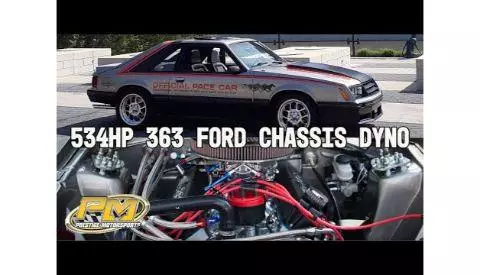 FoxBody Chassis Dyno Pull! 534HP 363ci Small Block Ford from Prestige Motorsports