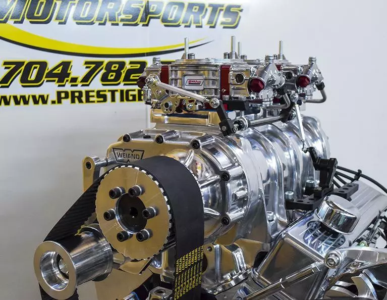 07 weiand 6 71 polished blower front solutions custom engines chevy small block c400 b1 671 07 weiand 6 71 polished blower front
